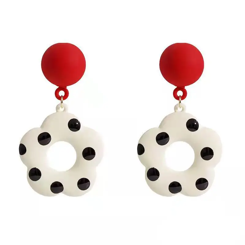 

New Korean fashion earrings women flower earrings autumn and winter earrings, Gold color