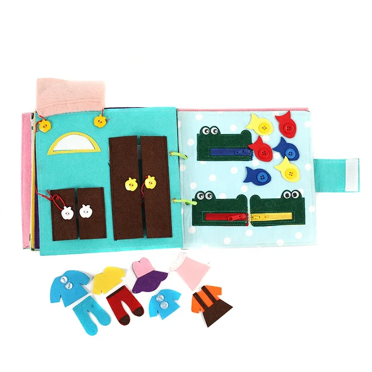 
Wholesale educational soft felt fabric toys korean baby book 