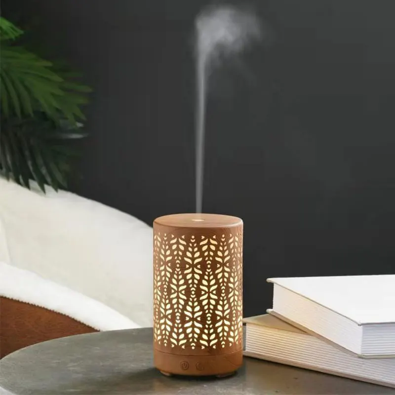 Image of 100ml Essential Oil Diffuser Air humidifier Aromatherapy Wood Grain Aroma Diffuser