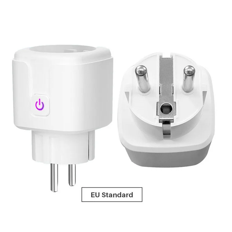 
TUYA smart 10A Italy Chile wifi plug with energy monitor alexa google home IFTTT wall outlet EU plug socket 