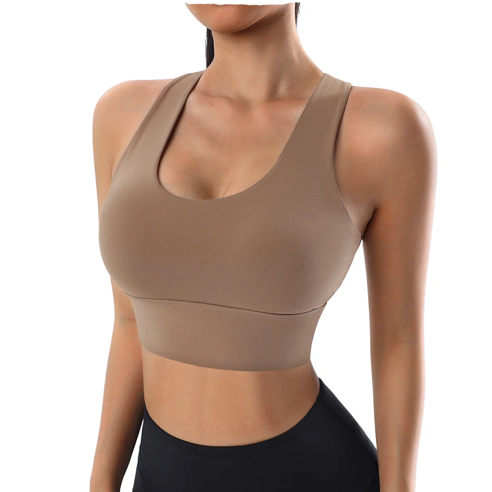High Support无缝Spandex Nylon Blend Sports Bra
