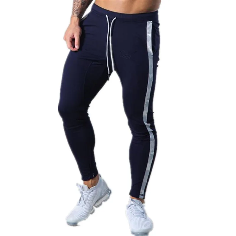 

Men Skinny jogger sweatpants Man long GYM Tracksuit sweat pants mens sports running pants knitted jogging Trousers