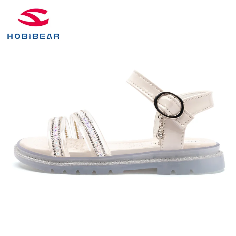 

Hobibear 2021 Teenage Girls Jelly Sandals Fashion Sandals Kids Shoes Fansi Stylish Shoes School New Sandals for Big Girls, Pink ,white