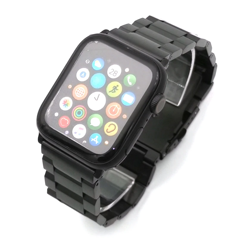 

Matt brushed metal solid stainless steel watch band watch bracelet for apple watch