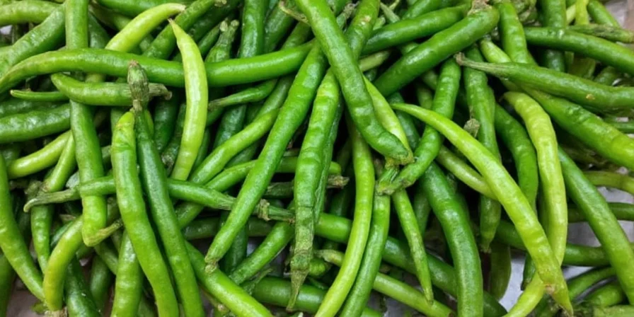 Practical visual of green chili quantities for home use