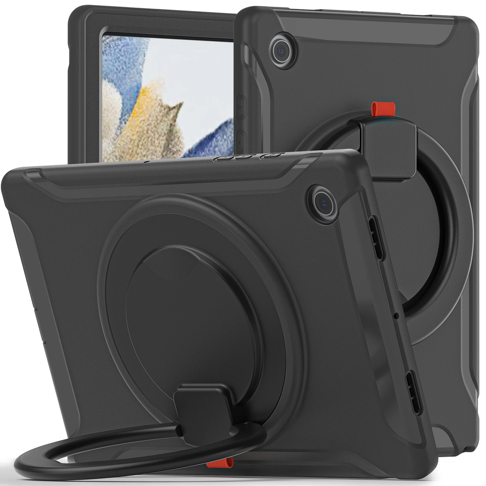

360 Rotating Hand Held Rugged Shockproof Tablet Case For Samsung Galaxy Tab A8 X200 X205 10.5 Inch Case
