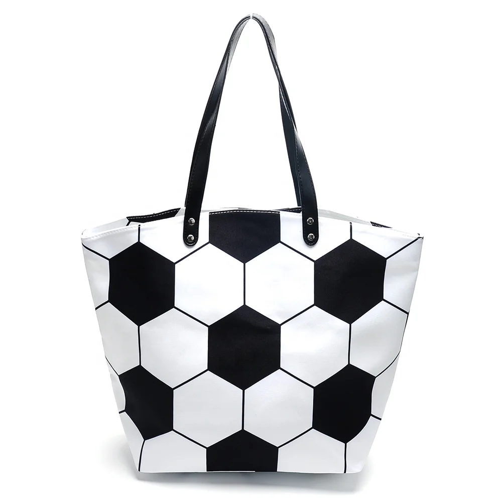 

Wholesale White Soccer Tote Bag Canvas Handbag Sporty Bag DOM113294