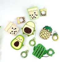 

Silicone 3D Fruit Cartoon Case Banana Cactus Pineapple Case for Airpods Case Avocado Fruit