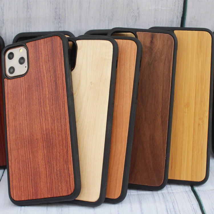 for iPhone 11 Case Real Wood Grain Shockproof Slim TPU Back Cover Case for iPhone 11 Pro Max