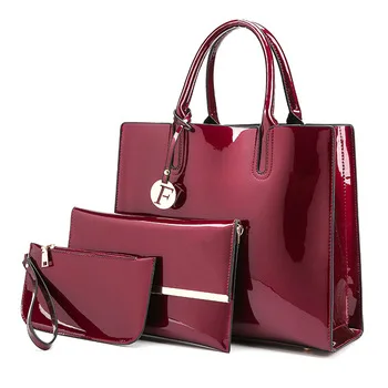 

3 Pcs Set Bag Women Handbags Designer Women's Purse Hobo Crocodile Alligator Leather Evening Hand Ladies Handbag, Red,pink,black or customized