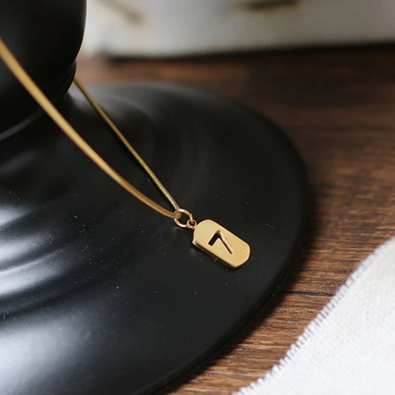 

fashionable Custom 18K Gold Plated Stainless Steel Gold color Necklace with high quality, As picture