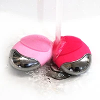 

Wireless USB Rechargeable Waterproof Silicone Sonic Face Massage Vibration Facial Cleansing Brush Electric