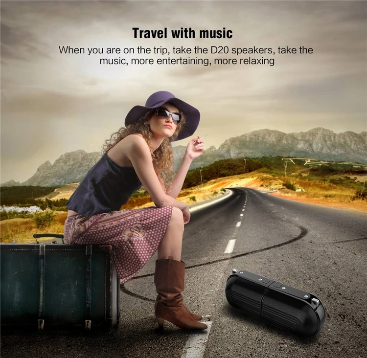 TWS BT Portable Speaker D20 10W Loudspeaker Stereo Sound Quality Two Portable Power Bank Double USB Port For Outdoor - ANKUX.COM