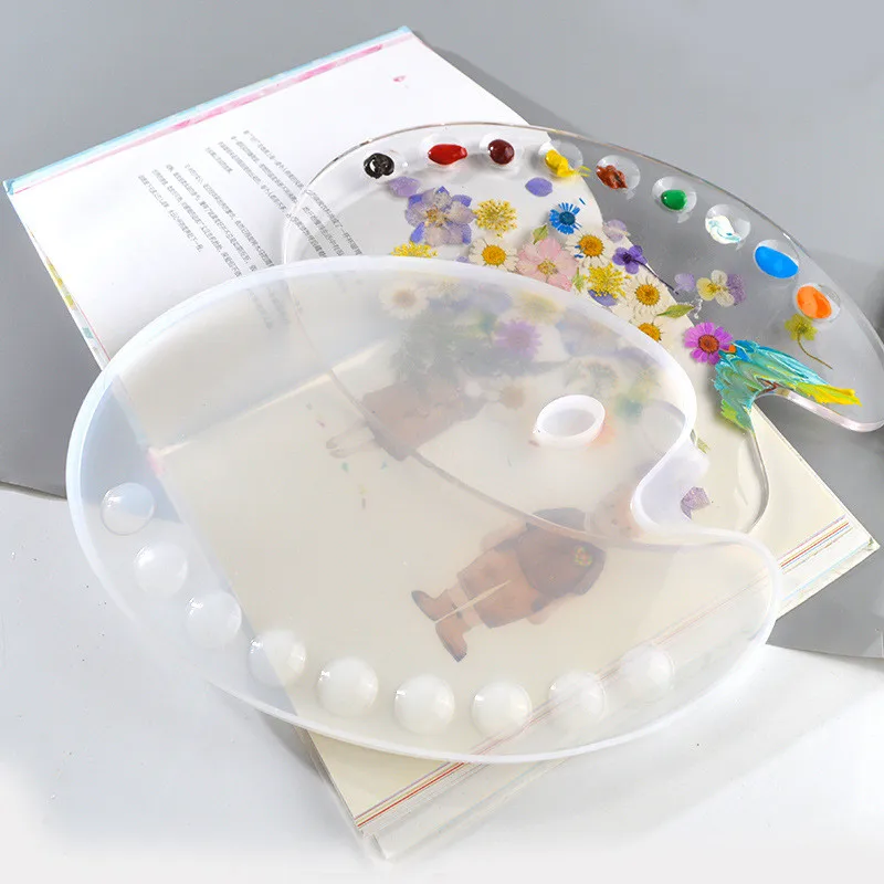 

Y1544 Shiny creative paint palette resin silicone mold