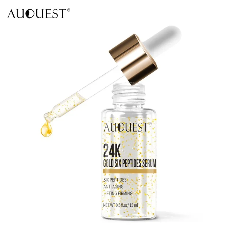 

Private Label 24K Gold Six Peptides Serum Anti-aging Wrinkle Removal Skin Lifting Firming Serum for wholesale, Clearly