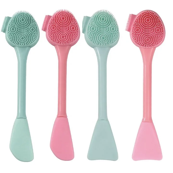 

silicone face brush Manual Beauty tools Facial Cleanser Soft bristle Cleaning brush Double-sided massage brushes