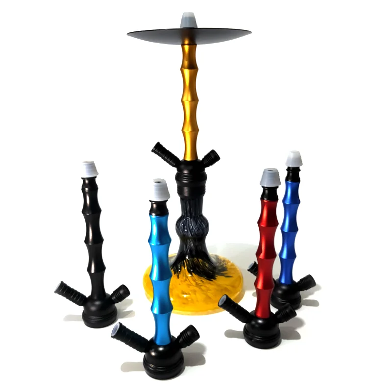 

Factory Wholesale Shisha Hookah Replaceable Smoke Stem Hookah Set with Colored Glass Base JL-912AH-2