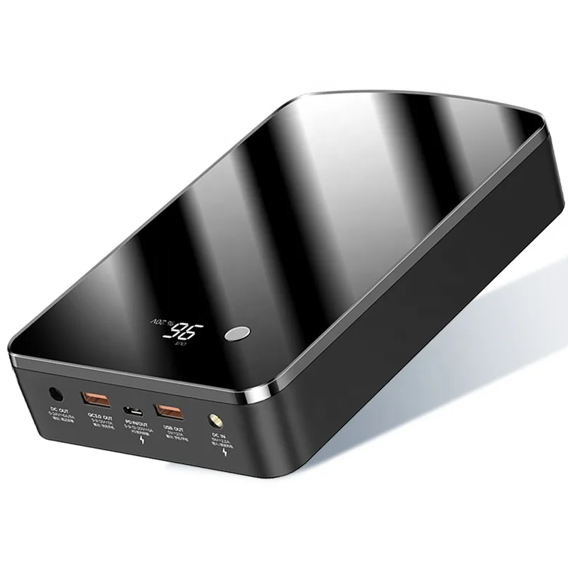 

2020 best quality 160000mAh portable black mirror power bank for notebook mobile laptop