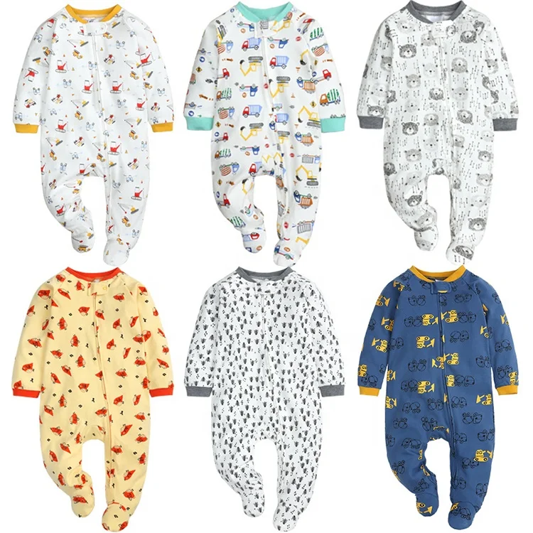 

IDGIRL Custom Garments for Children Newborn Jumpsuits Girls Autumn Double Zipper Onsie Baby Boys' Rompers