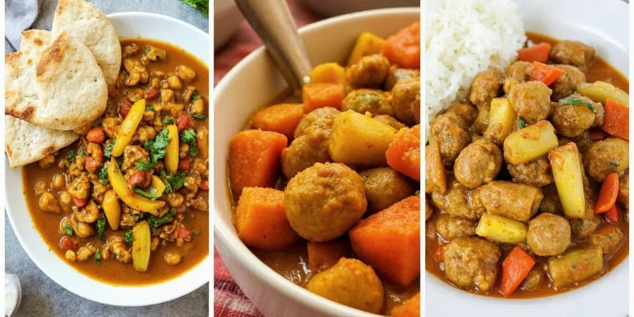 Delicious vegetable curry served in a bowl