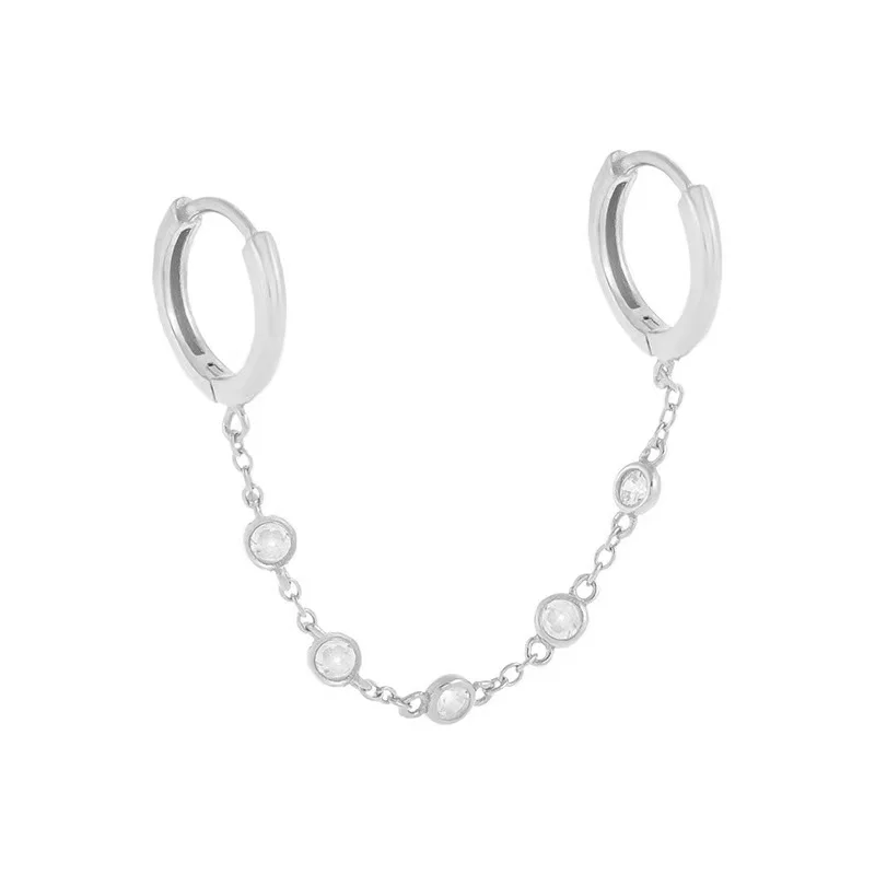 

Qings High Quality 925 Sterling Silver Fashion Original 925 Silver Hoop Dangle Earrings, Sliver