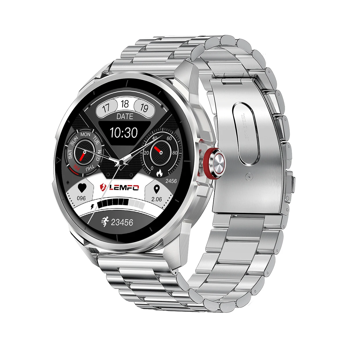 

LF26Pro silver men smartwatch latest steel Strap Multiple sport mode Blood Pressure Health Monitor smart Watch men watch luxury