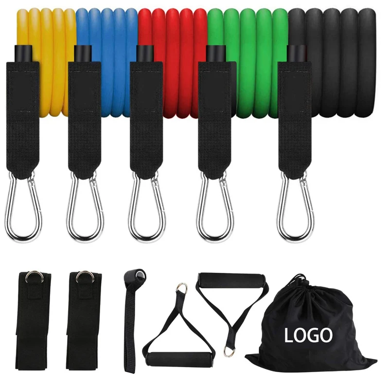 

Long Resistance Bands 11 Pcs Set Fitness Pull Rope Bandas Elasticas Strength Training Tension Elastic Band Gym Accessories, Red, black, green, blue, yellow or customized