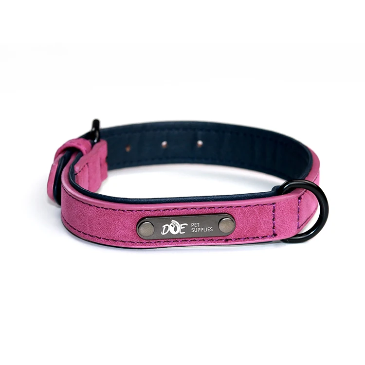 

New Fashion Wholesale 2 Inch Wide Leather Dog Collars In Bulk Buy Pet Accessories, Red, brown, blue, pink, green,yellow