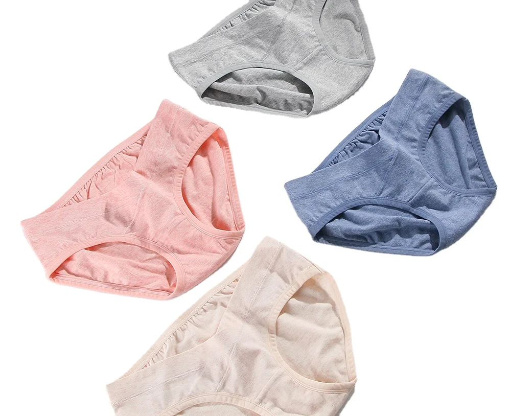 

Cotton Pregnant Panties Low Waist Big Belly Maternity Briefs Underwear Women Maternity Panties Cotton Breathable Underwear, 4 colors