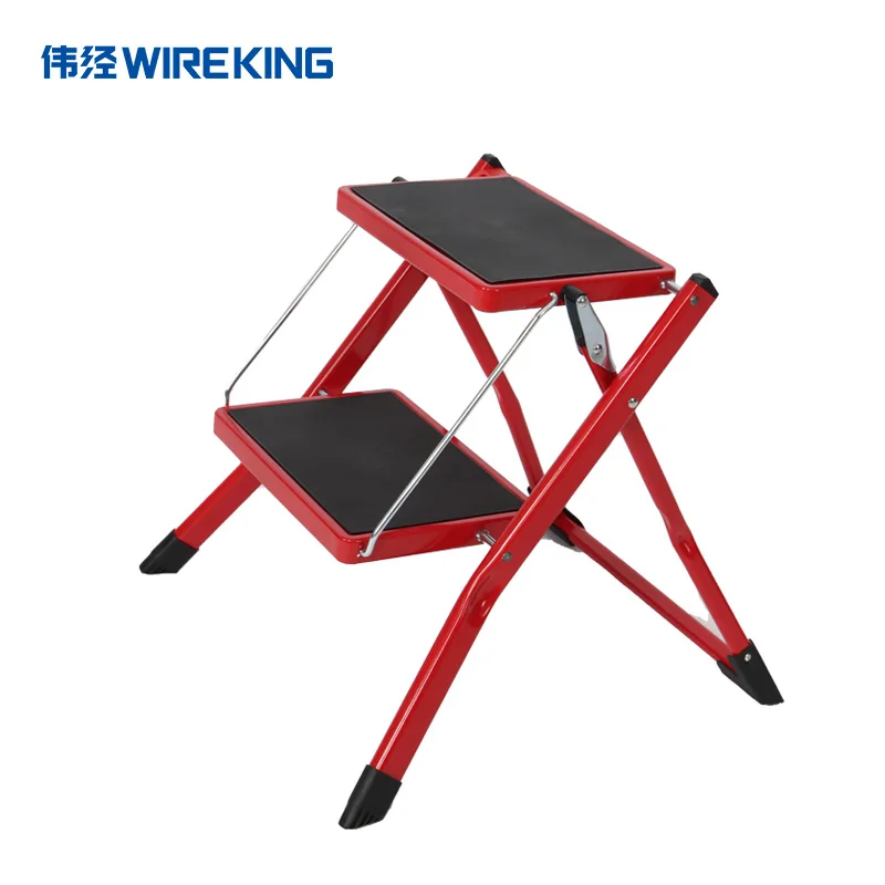 

Wire king cheap price metal aluminium folding stairs 2 step ladder household foldable step ladder