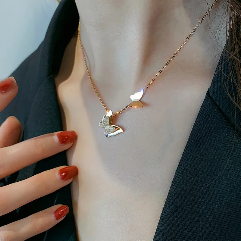 

Aimgal Jewelry necklace wholesale2021 new trendy butterfly alloy necklace