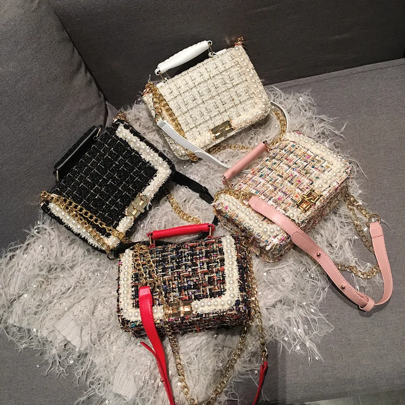 

2021 new luxury purses square bags popular woolen cross-body handbags, As picture