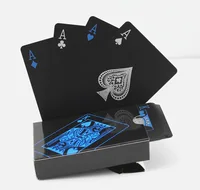 

Customized waterproof pure black plastic poker board game card PVC magic playing cards