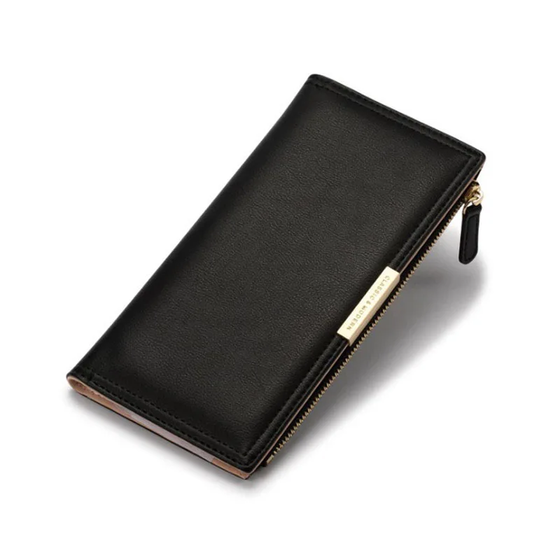 

Hot sale PU leather ladies wallet multi card slots wallet mobile phone organizer holder Women's Purse Bag Case