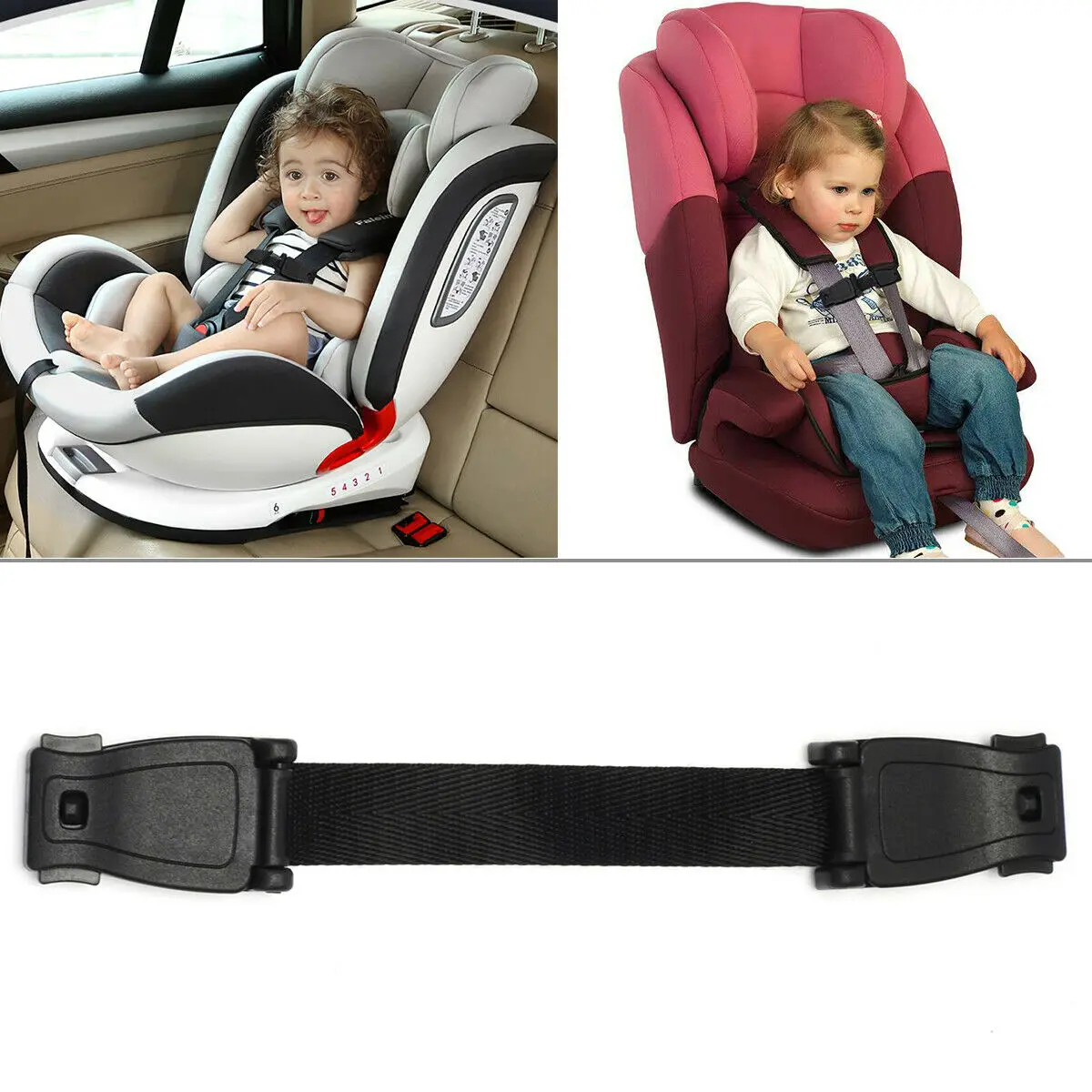 Car Seat Buggy Highchair Safety Harness Strap Lock Anti Escape Child Chest Clip Car Seat Buggy Highchair Safety Harness Strap Lock Anti Escape Child Chest Clip