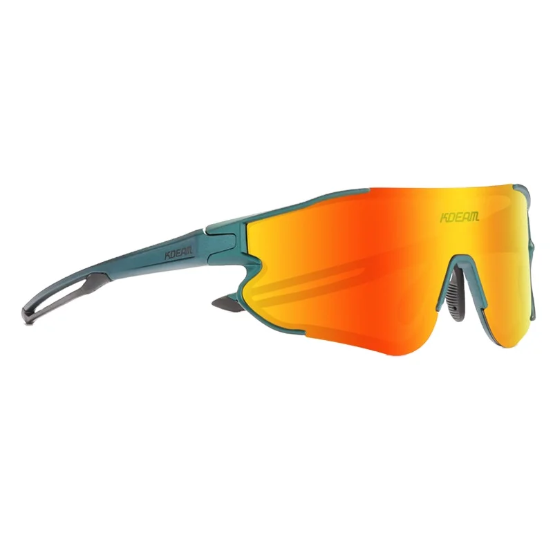 

KDEAM UV Proof Cycling Sunglasses Outdoor Sports Oversized One-piece Polarized TR90 Sunglasses KD0801, Picture colors