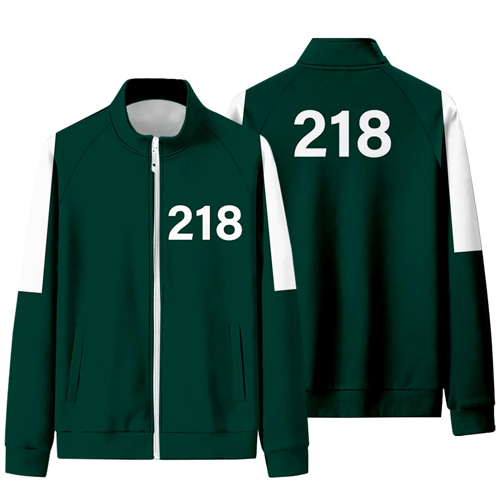 

Squid game jacket men's Li Zhengjae same sportswear plus size 456 national autumn sweater Round Six Can be customized, Picture shown