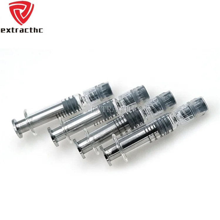
Custom logo prefilled luer lock 1ml standard cbd oil glass syringe 