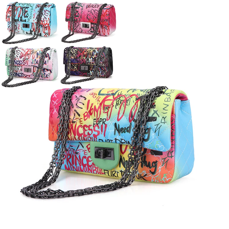 

2021 New Shoulder Bag Chains Messenger Bag Fashion Girls Casual Handbag Simple Leisure Personality Small Square Women Bag