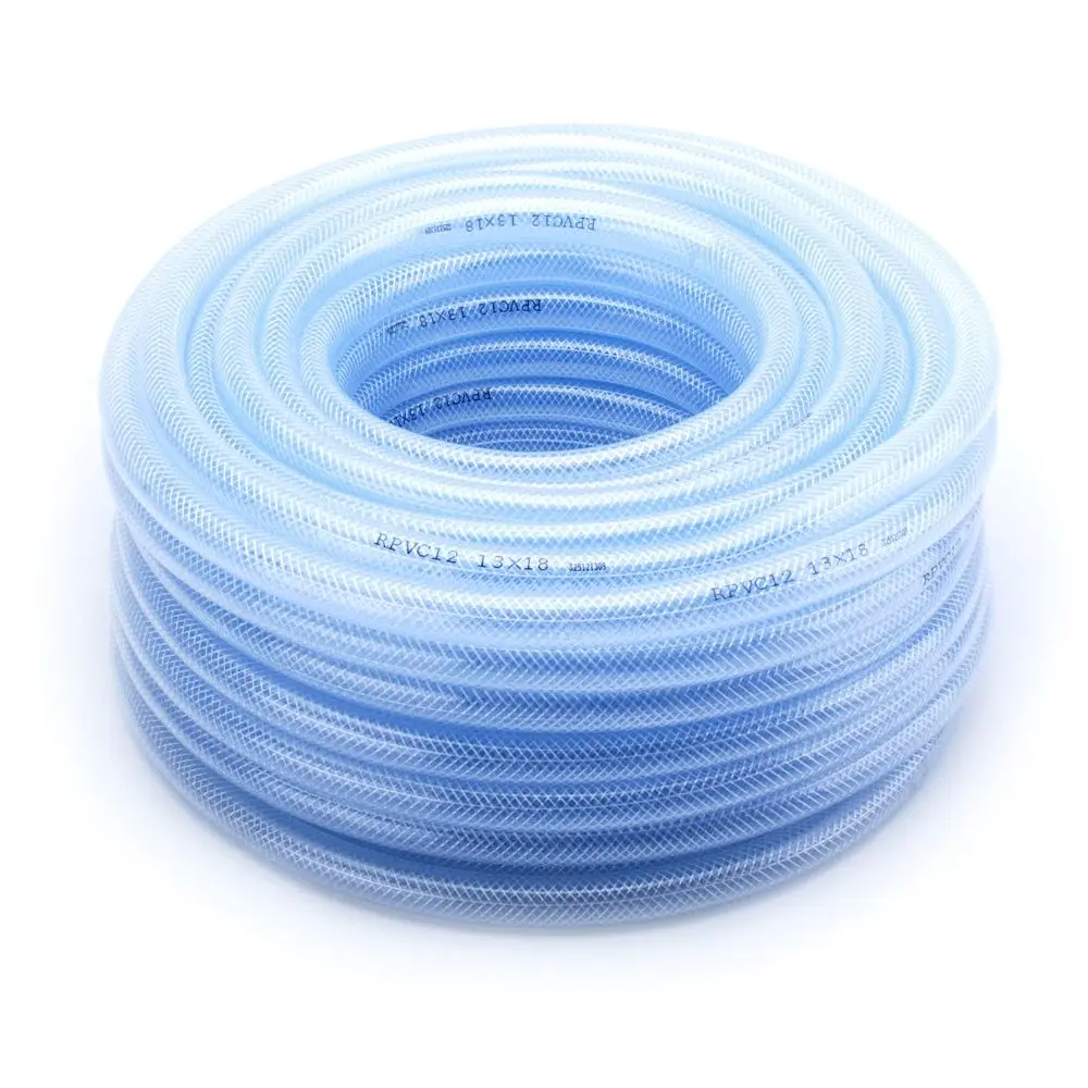1pcs 1M 8*12mm PVC braided tube Fiber reinforced hose Water pipes plastic pipe 