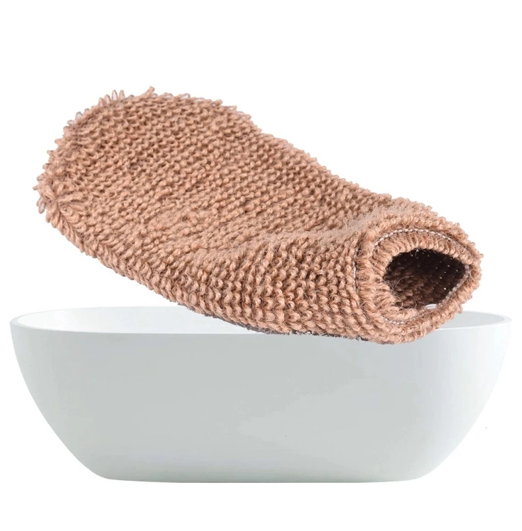 Natural Hemp Ramie And Cotton Exfoliating Bath Glove Shower Glove Buy