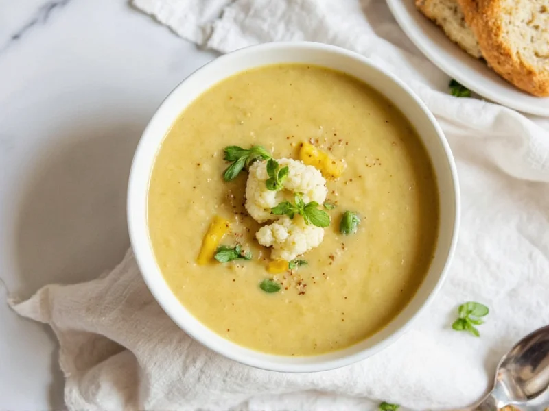 Easy Creamy Cauliflower Soup Recipe in 35 Minutes