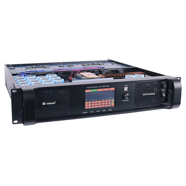 

4 channel amp professional power 4650w high power amplifier DSP22000Q dsp amp audio amplifier power amplifier
