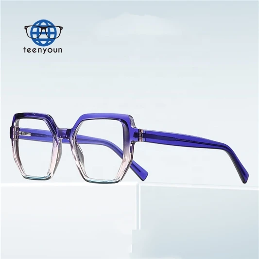 

Teenyoun Eyewear Anti Blue Light Game Optical Eyeglasses Square Gradient Color Tr90 Glasses Frame Eyeglass