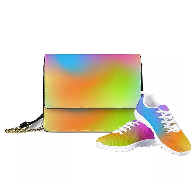 

Fashion New Women Purse Bags And Shoes Sneaker Set To Match Handbags Ladies
