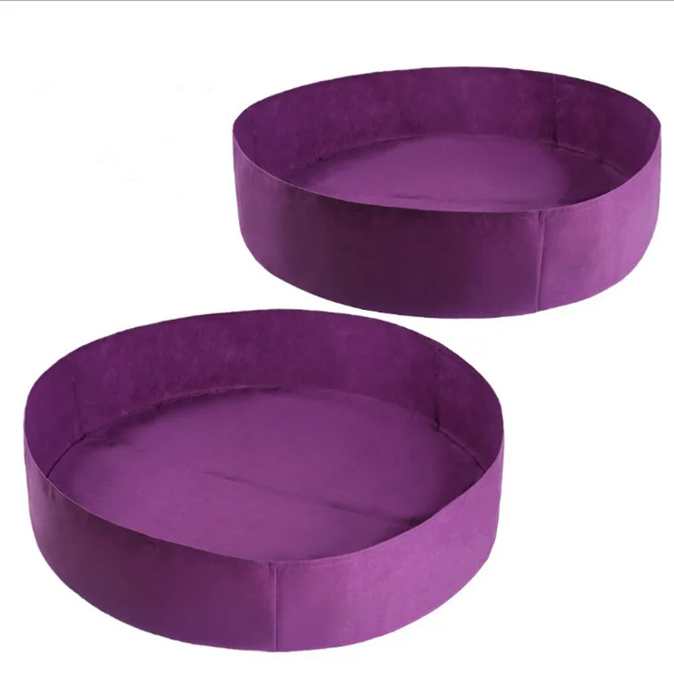 

Fabric Raised Garden Bed Round Planting Container Grow Bags Breathable Felt Fabric Planter Pot For Plants Nursery Pot