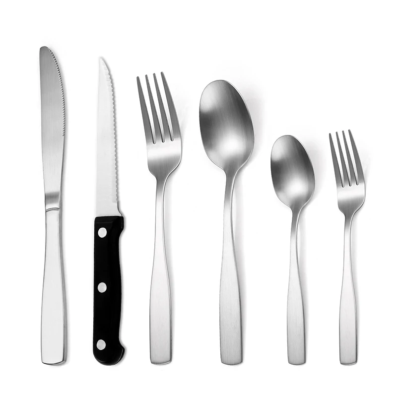 

Cutlery Manufacturer Steak Knife Spoon Fork Set Gold Cutlery Stainless Steel Flatware Silver Cutlery Silverware, Silver/golden/rose gold/black
