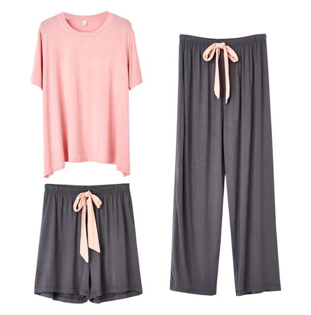 

Modal summer fallow sleepwear for ladies loose homewear pajamas, Customized color