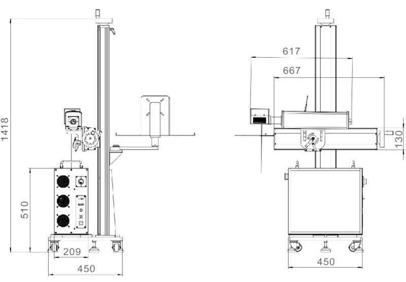 High Speed 20w 30w 50w 100w Flying Online Fiber Co2 Uv Laser Engraving Marking Machine Price