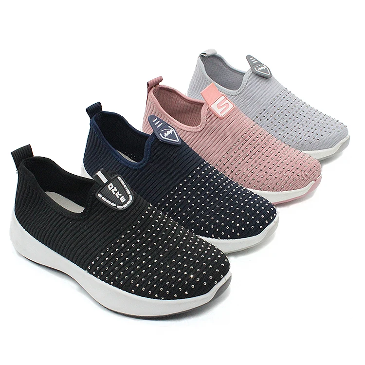 

New Style Fashion Sneaker Ladies Sport Women Flying weaving Shoes, Pink,grey,black,blue